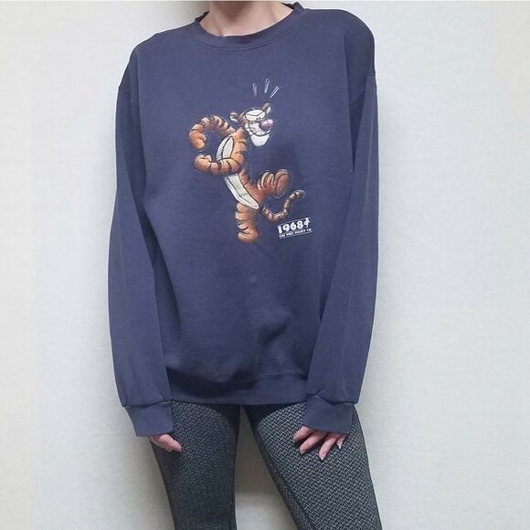 VINTAGE Tigger The Disney Store Blue Sweatshirt - Picture 2 of 12